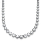 14k White Gold 10 carat Certified Lab Grown Diamond VS+ F+ Complete Round 16 inch Graduated Tennis Necklace