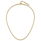 14K 2.1mm D/C Open Franco 1in+1in Adjustable Chain