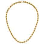 14K 20 inch 8mm Diamond-cut Rope with Fancy Lobster Clasp Chain