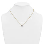 14k 2 carat Certified Lab Grown Diamond VS+ F+ Oval Complete 18 inch Bezel Set Necklace