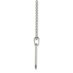 Reversible Dog Tag Necklace in Stainless Steel, 24"
