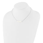 Sterling Silver Rhodium-plated Glass Pearl 16in w/2 in ext Necklace