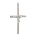 Sterling Silver 925 Polished Crucifix Pendant with Hollow Design