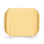 14k 17.5x16.5mm Closed Back Mens Signet Ring