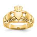14k Polished Ladies Claddagh Ring