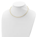 Sterling Silver 14K Gold-Plated Reversible Omega Necklace with Extender