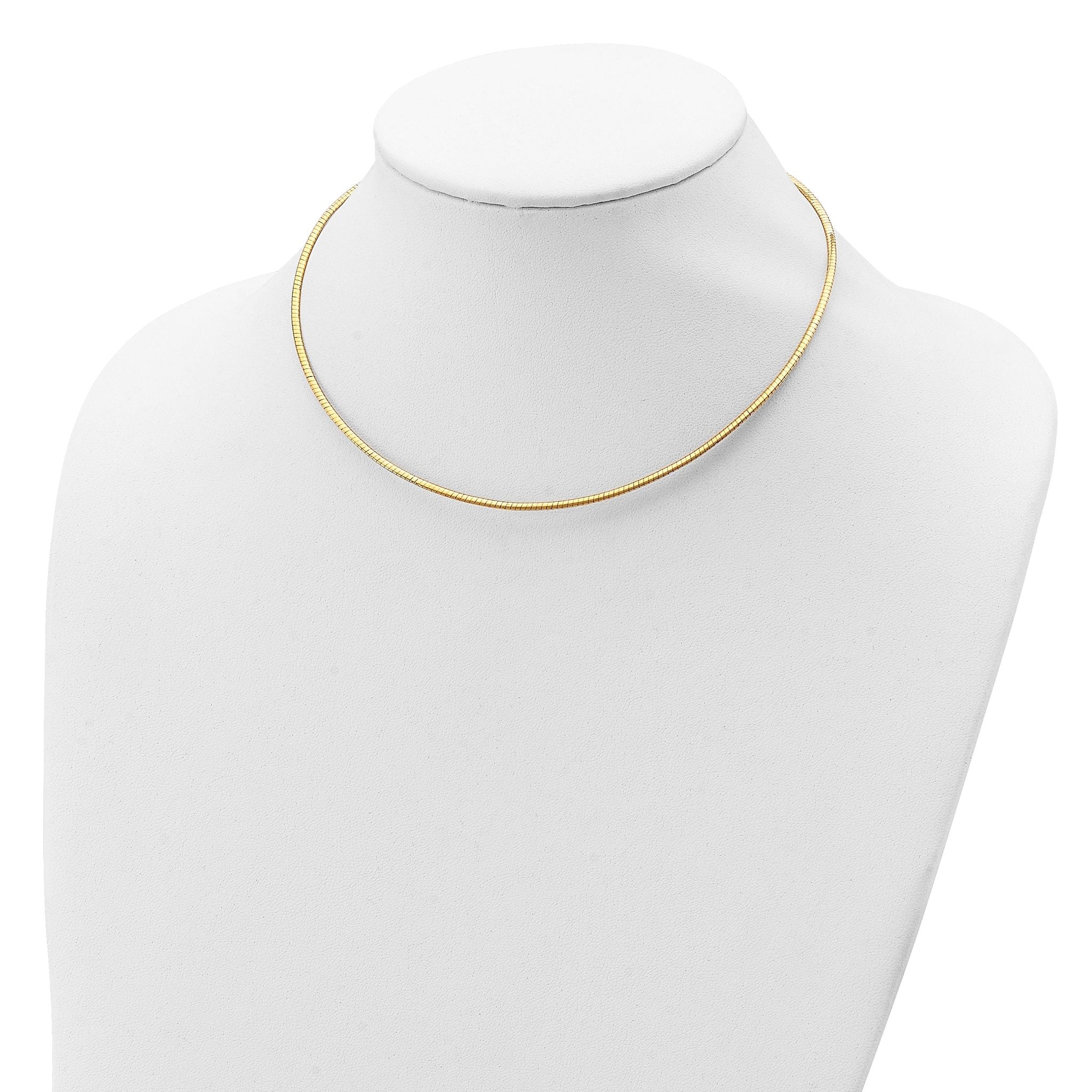 Sterling Silver 14K Gold-Plated Reversible Omega Necklace with Extender