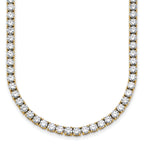 14k 18 carat Lab Grown Diamond VS/SI+ G+ Complete Round 18 inch Straight Tennis Necklace
