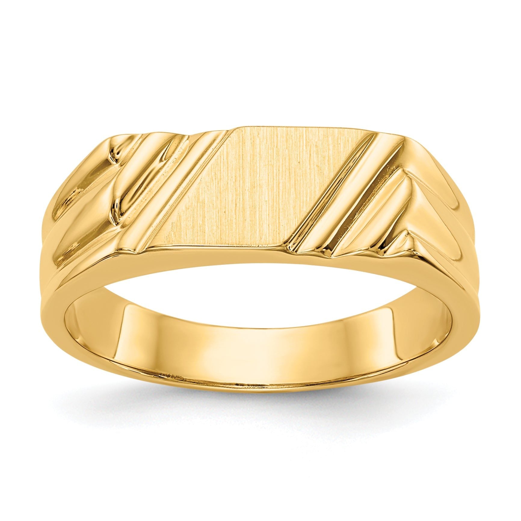 14k 5.5x5.5mm Open Back Signet Ring Main image