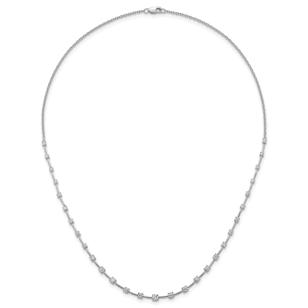 14k White Gold 2 carat Lab Grown Diamond VS+ F+ Complete 18 inch Fashion Tennis Necklace