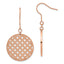 Stainless Steel Rose Gold-Tone Polished Drop Dangle Earrings for Women