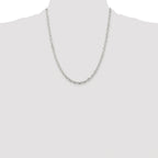 Diamond-Cut Long Cable Chain Necklace in Sterling Silver