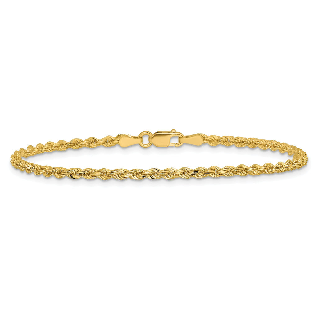 Diamond-Cut Rope Chain in 14K Yellow Gold, 2.25mm