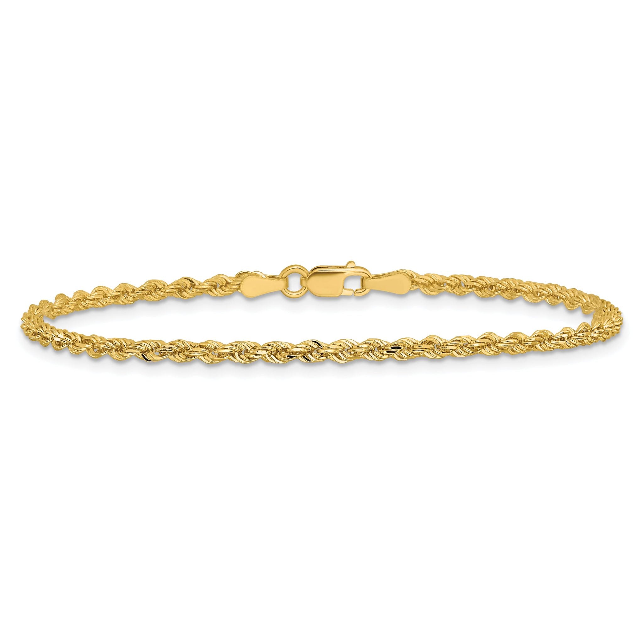 Diamond-Cut Rope Chain in 14K Yellow Gold, 2.25mm