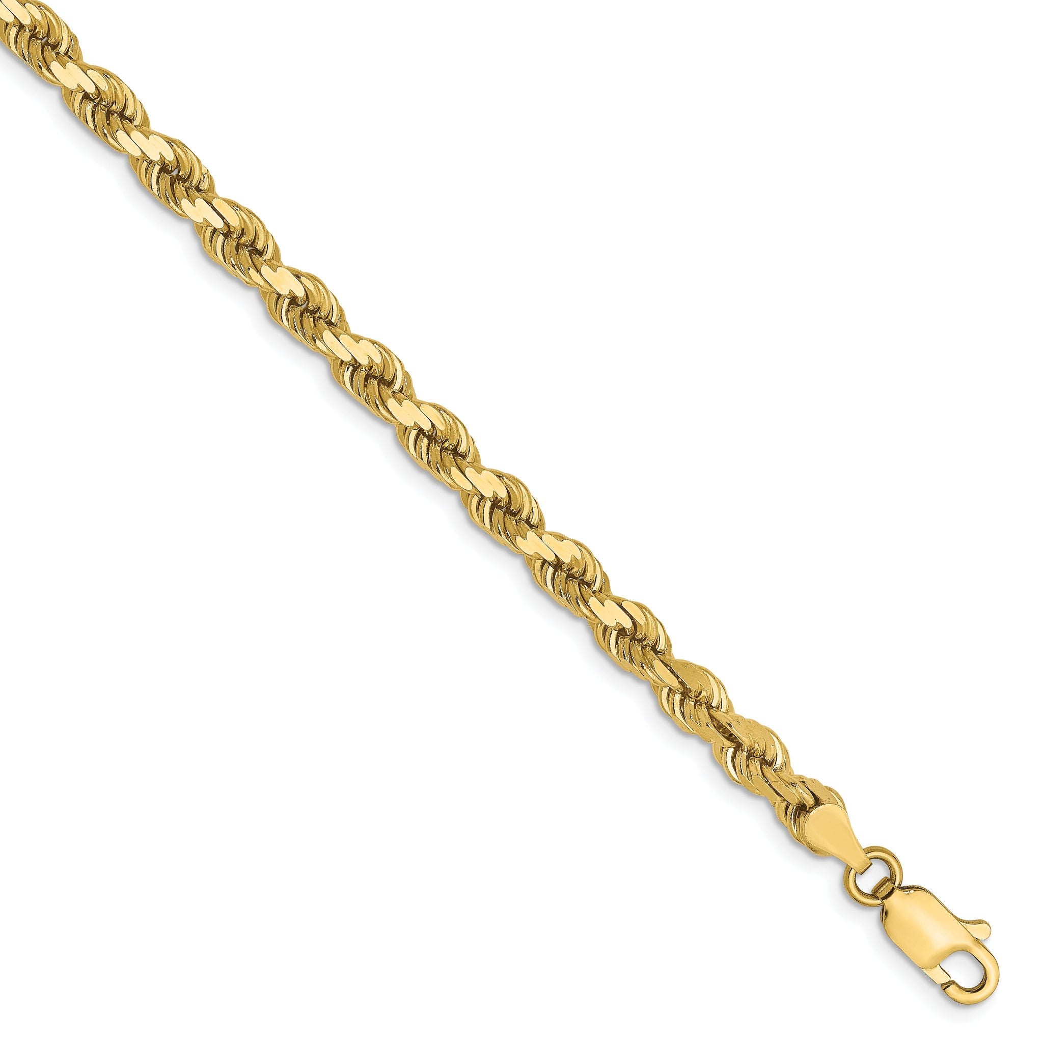 10K 4mm Diamond-Cut Rope Chain Main image