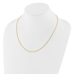 Adjustable Quadra Wheat Chain in 14K Yellow Gold, 1mm