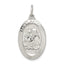 Sophia Jewelers Sterling Silver Saint Anthony Pendant with Polished Palladium Finish