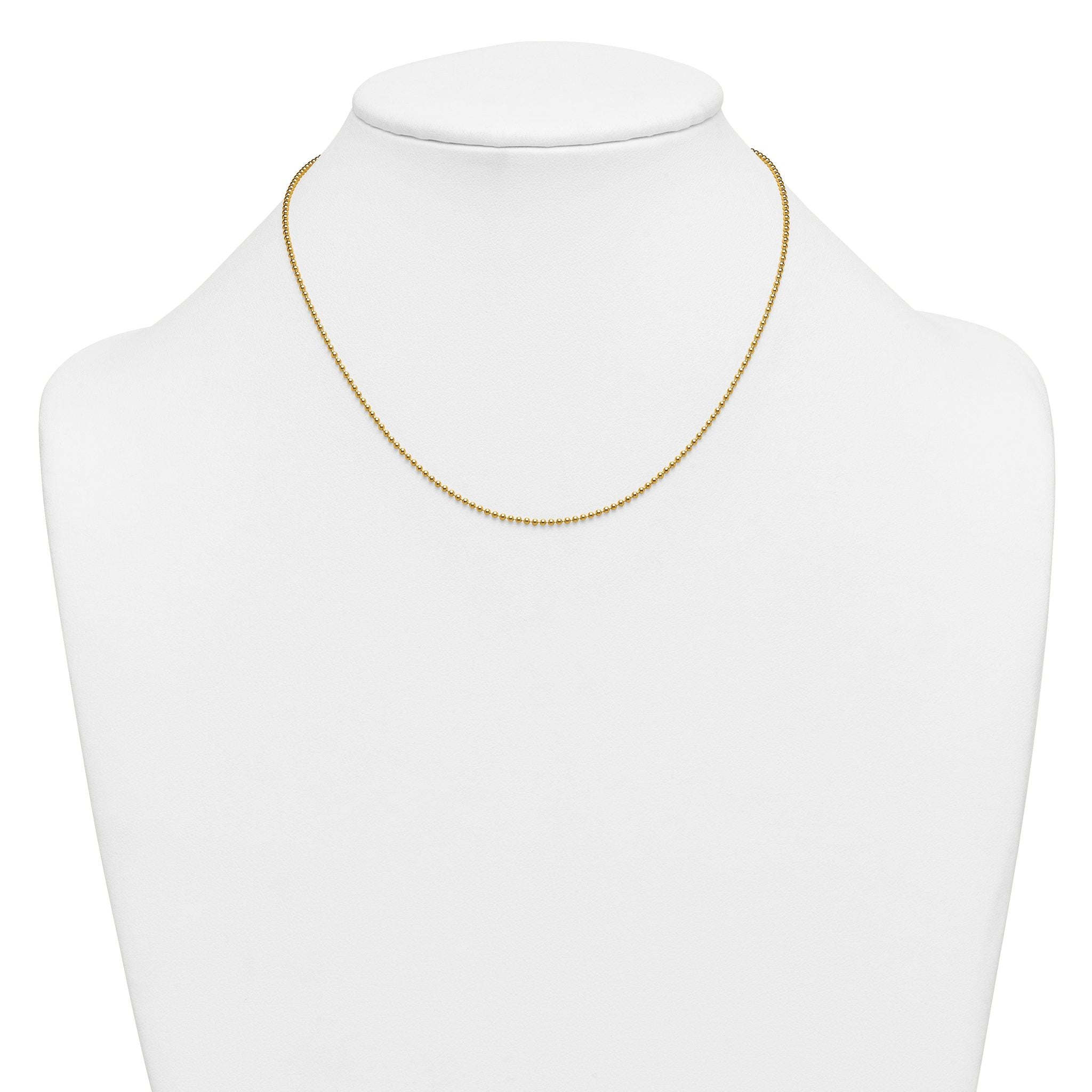 14K Gold Filled 1.5mm Ball Chain Necklace with Lobster Clasp