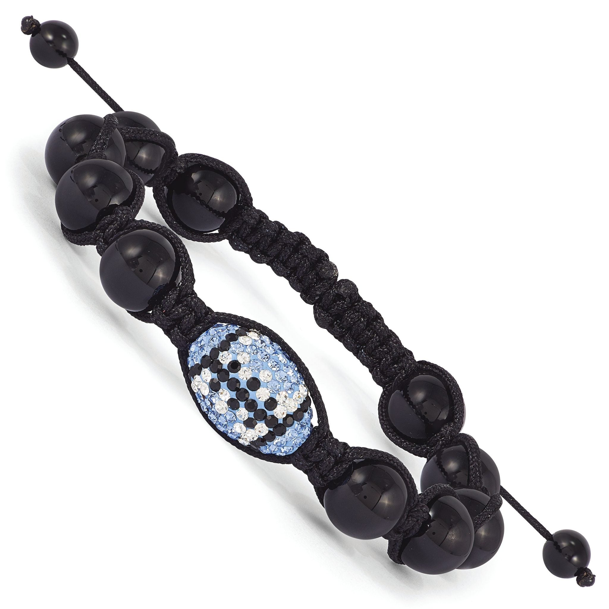 Crystal Adjustable Macrame Football Bracelet for Jewelry Lovers