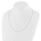14K White Gold Adjustable .8mm Box Chain