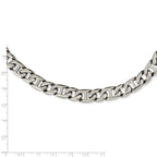 Sophia Jewelers Men's Polished Stainless Steel 24 Chain Necklace Gift-Ready