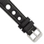 Grand Prix Leather Watch Band in Black, 18mm