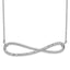 Sterling Shimmer Sterling Silver Rhodium-plated 18.5 inch 29 Stone CZ Infinity Symbol Necklace