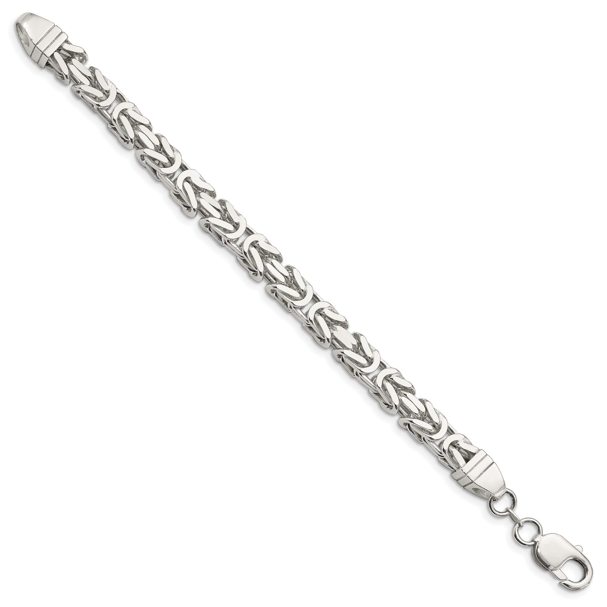 Sterling Silver 7.5mm Byzantine Chain Secondary image