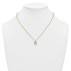14k 3 1/2 carat Certified Lab Grown Diamond VS+ F+ Pear Complete 18 inch Four Prong Pendant Necklace