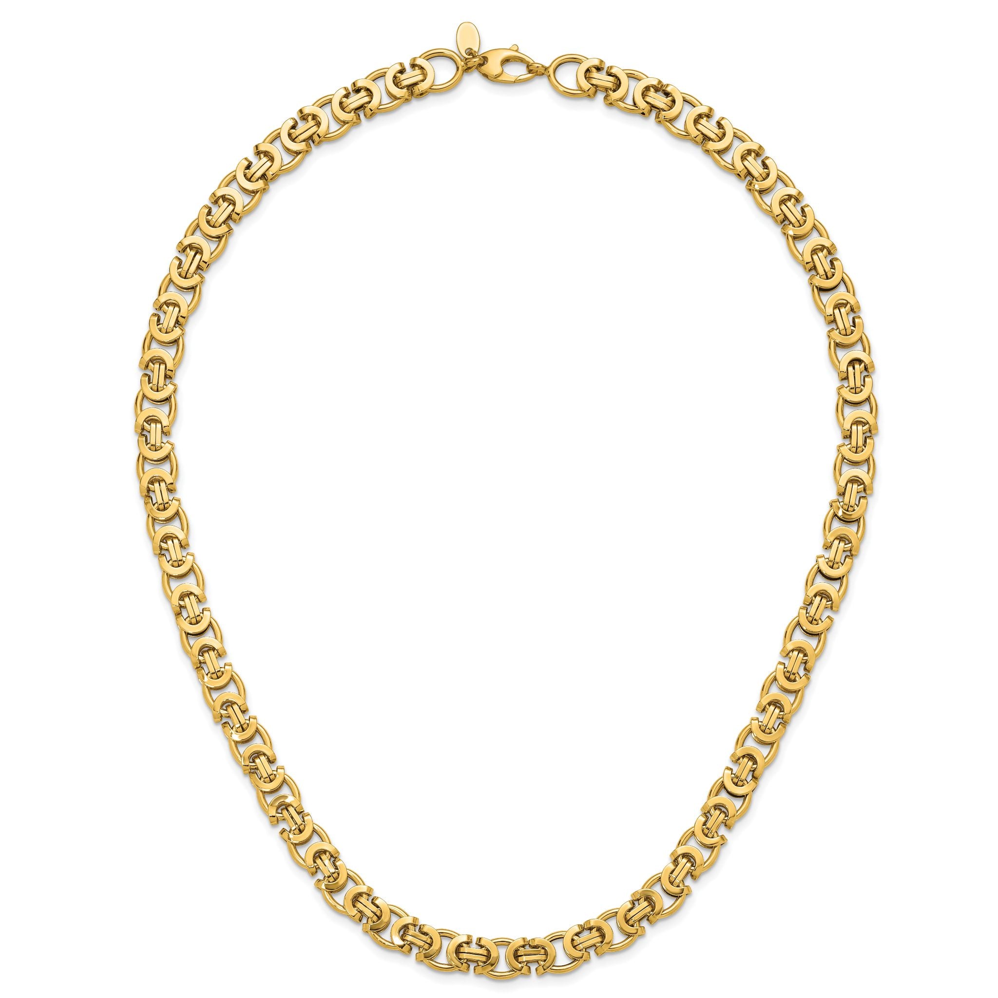 14K Polished Fancy Link Necklace