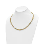 14k Polished Fancy Link Necklace