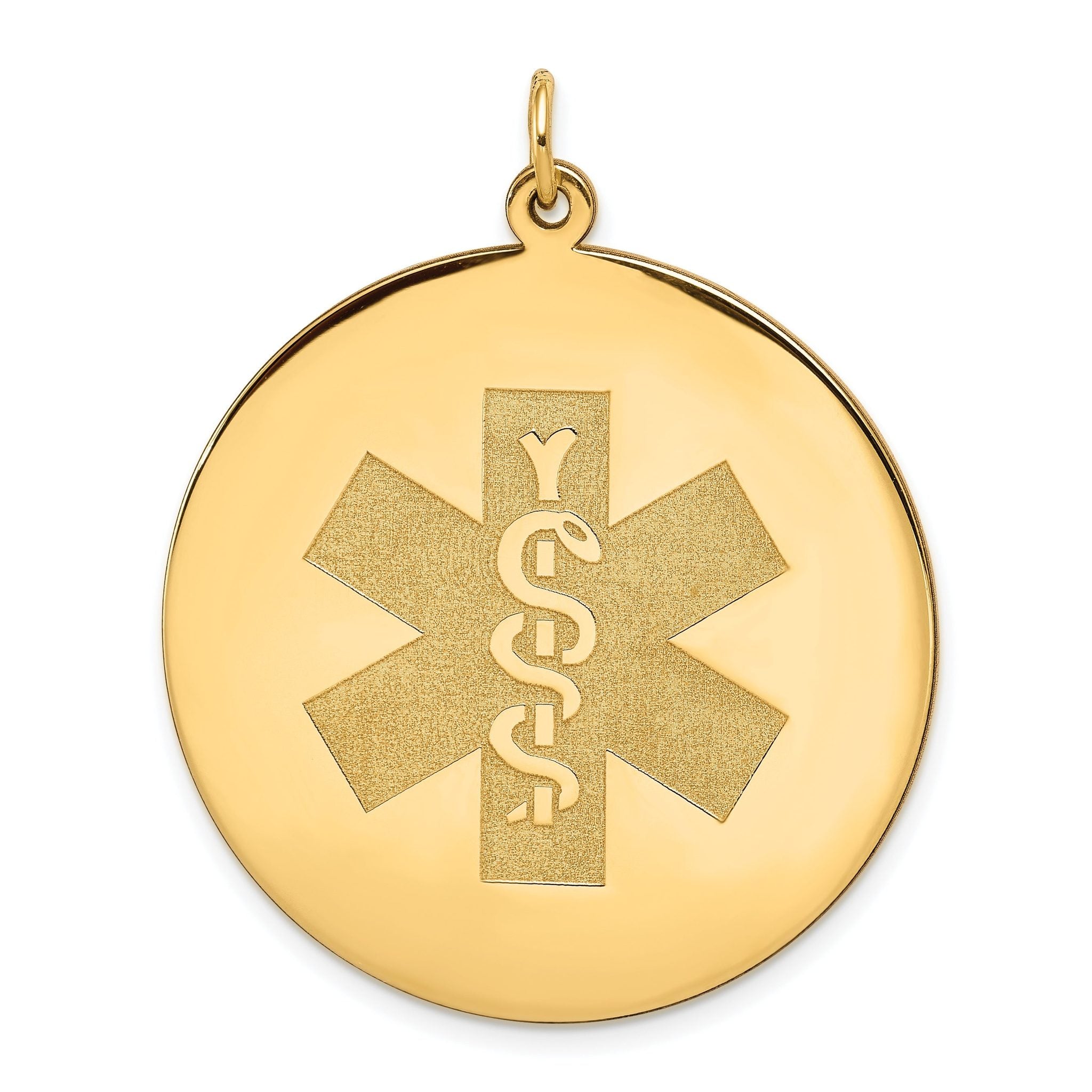 14K Medical Jewelry Unenameled Pendant