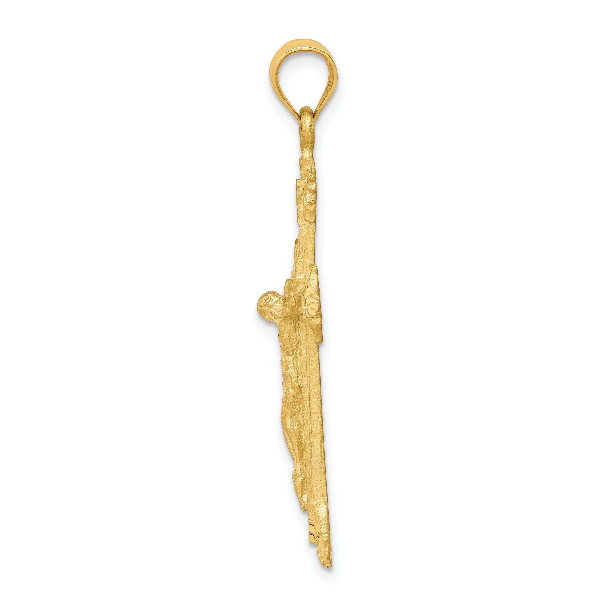 14K Gold Crucifix Pendant Solid Elegant Design by Sophia Jewelers Secondary image