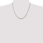 Sterling Silver Rhodium-plated 3mm Box Chain