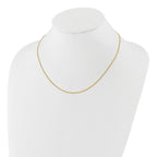 Diamond-Cut Double Curb Adjustable Chain in 14K Yellow Gold