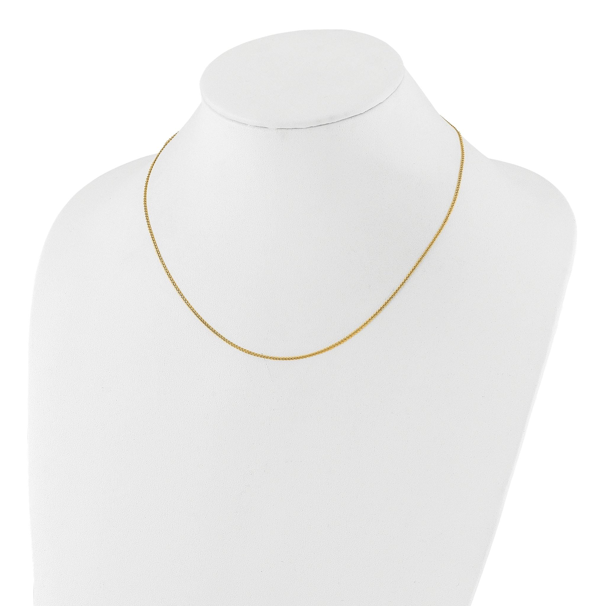 Diamond-Cut Double Curb Adjustable Chain in 14K Yellow Gold