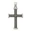Sterling Silver 925 Latin Cross Pendant with Antiqued Finish