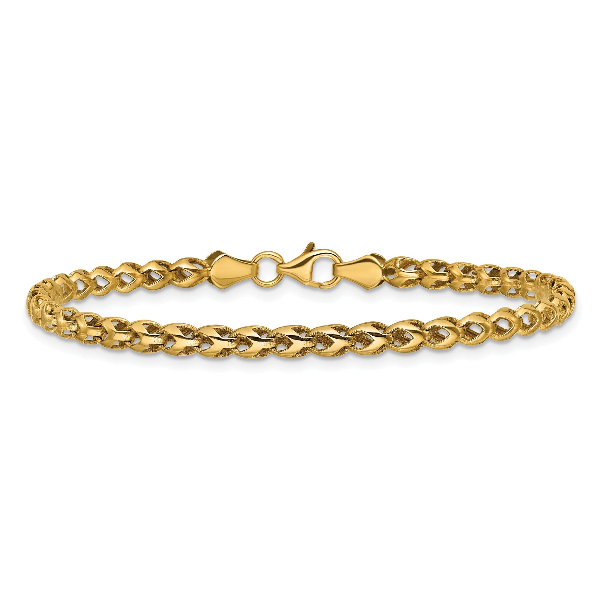 10K Polished Fancy Bracelet