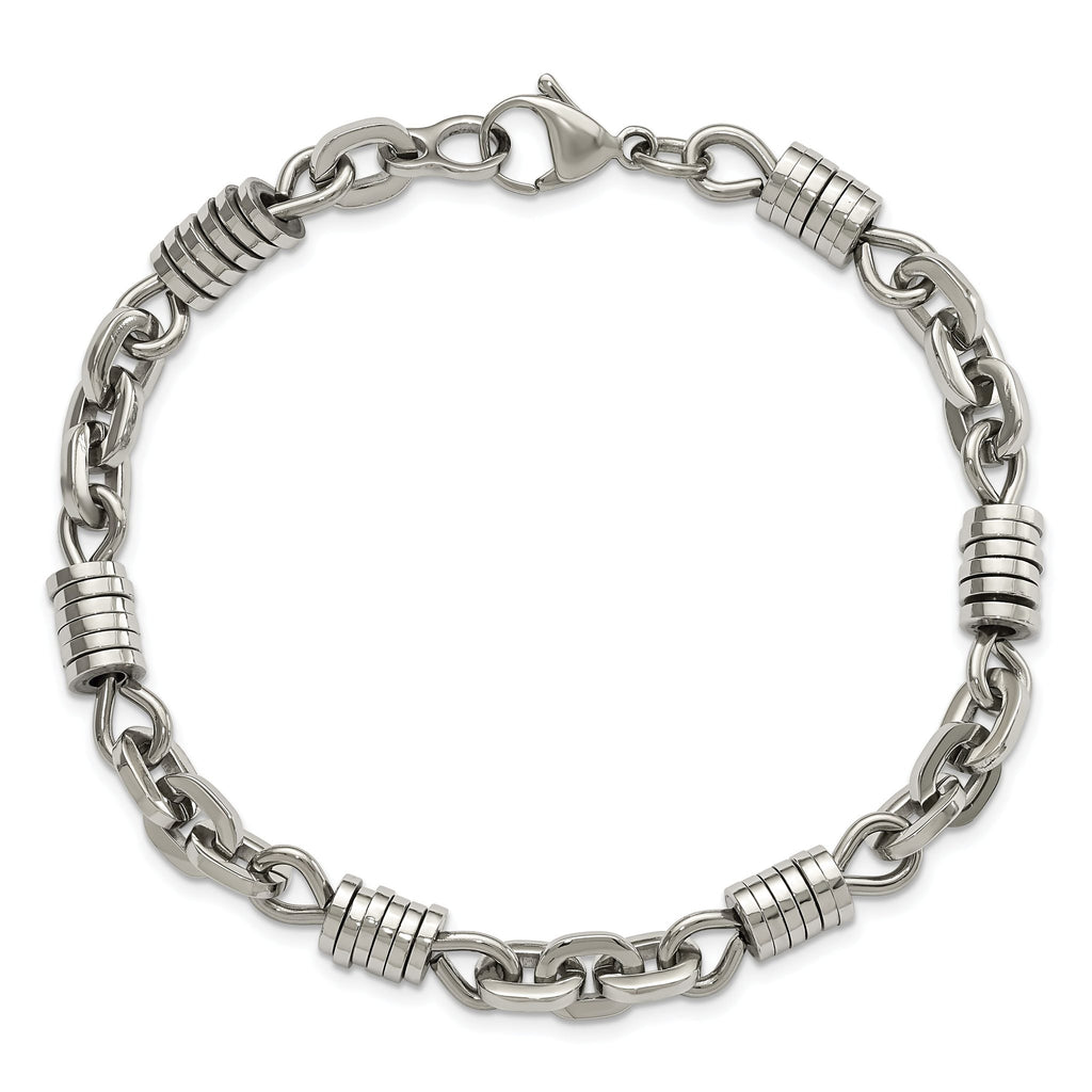 Stainless Steel Polished Bracelet for Men