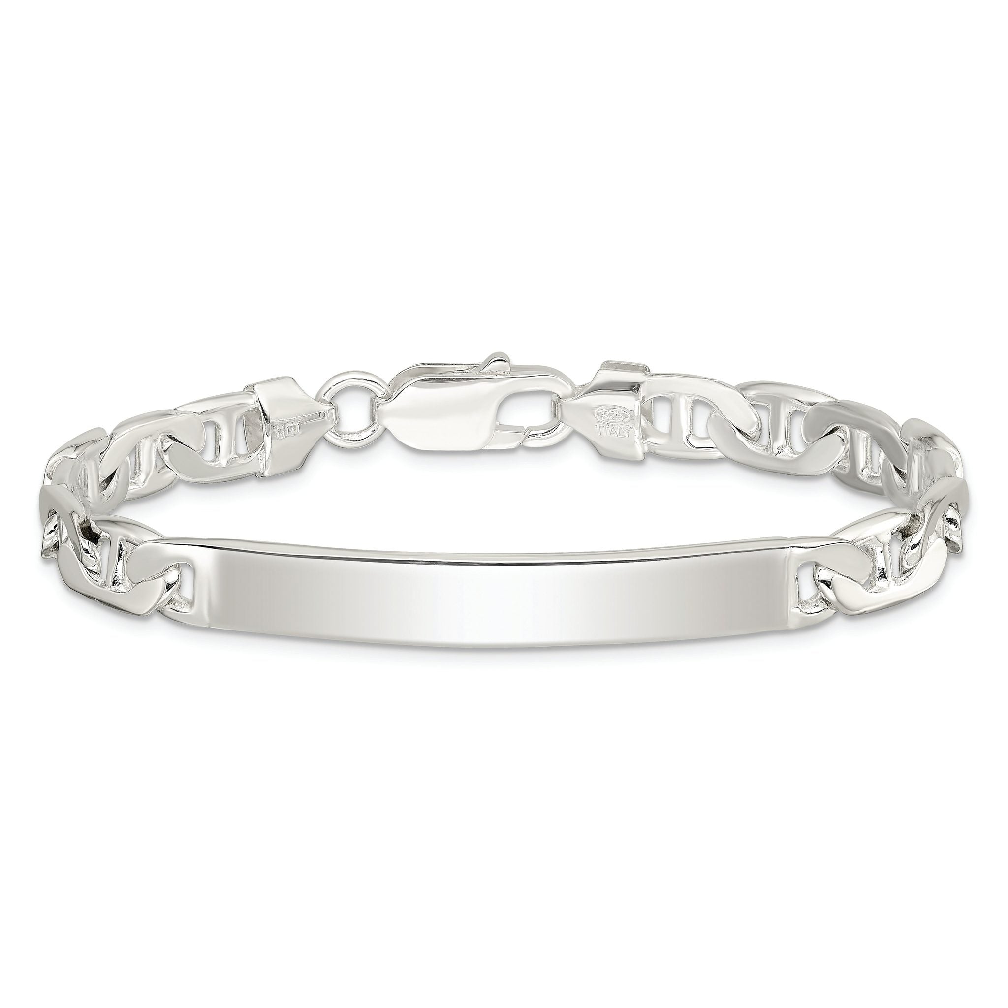 Sterling Silver Anchor ID Bracelet Secondary image