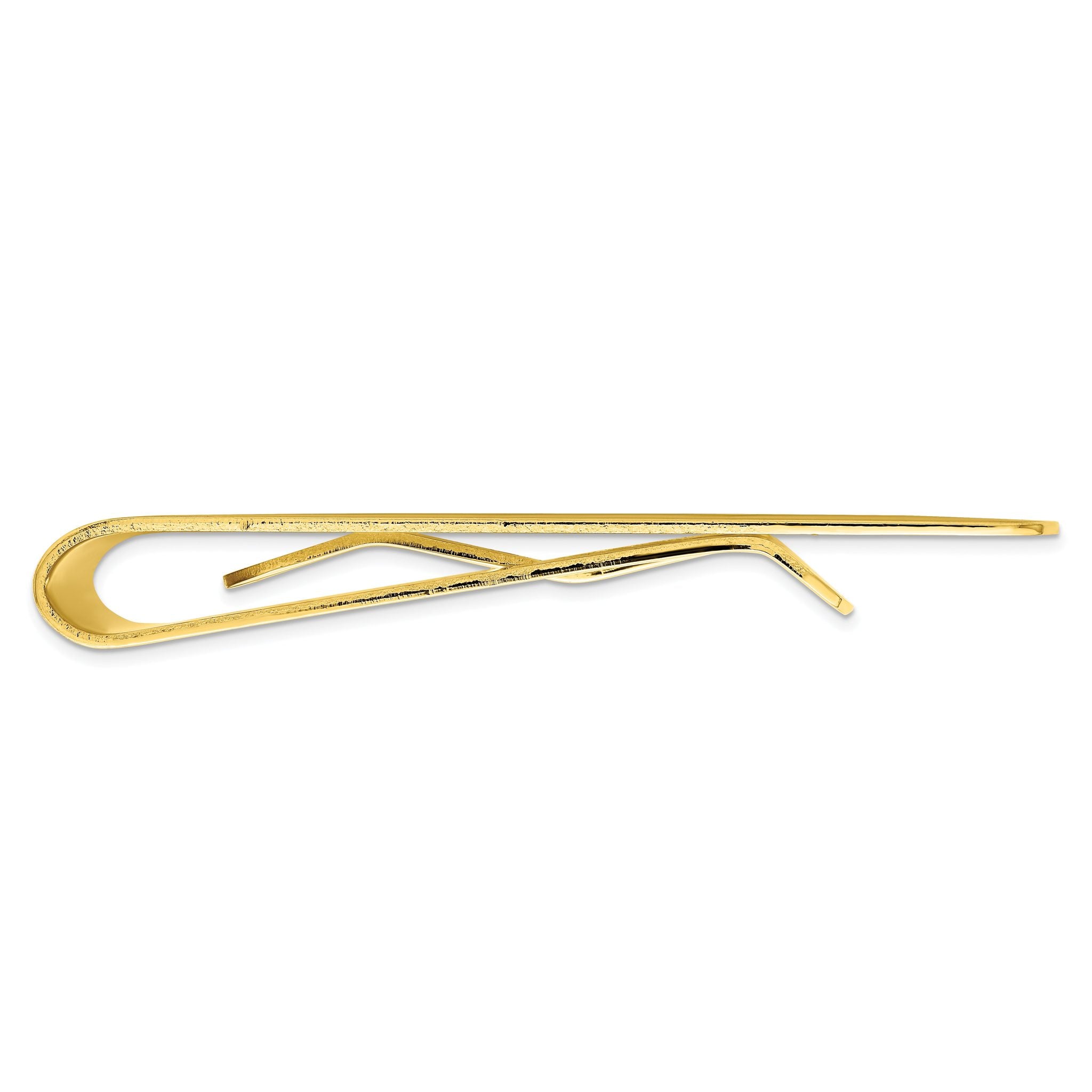 Gold-plated Kelly Waters Polished with Engraveable Area Money Clip Secondary image