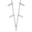 Sterling Silver Rhodium-plated CZ Vertical Bars w/2in ext Necklace