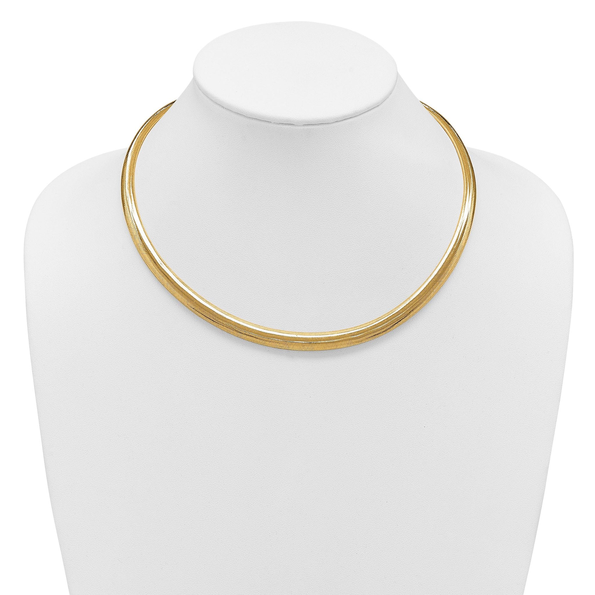 14K Polished Graduated Stretch Necklace Secondary image