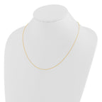 Diamond-Cut Wheat Chain in 14K Yellow Gold, Adjustable