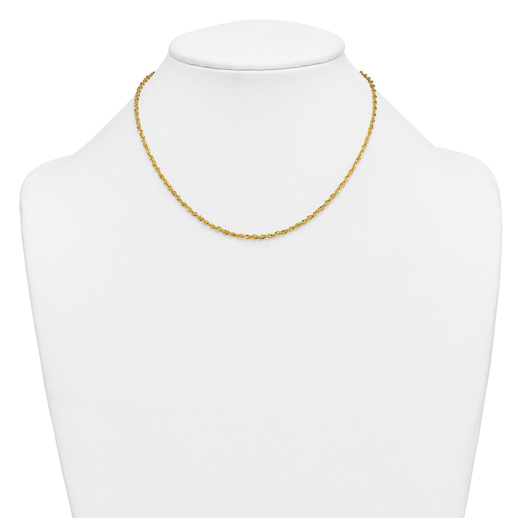 14K Gold Filled Singapore Chain Necklace in 2.1mm Width