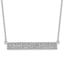 Cheryl M Sterling Silver Rhodium-Rhodium-Plated Brilliant-cut CZ Bar 17.5 Inch Necklace with 1.5 Inch Extender