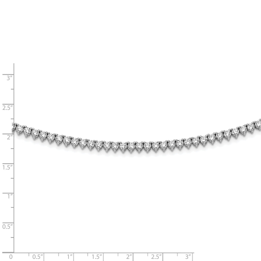 Sterling Shimmer Sterling Silver Rhodium-plated 36 inch 269 Stone CZ Riviera Necklace
