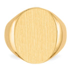 14k 20.5x16.0mm Open Back Mens Signet Ring