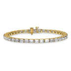 14k 10 carat Lab Grown Diamond VS/SI+ G+ Emerald Tennis Bracelet