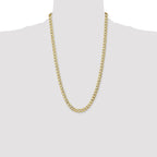 Curb Link Chain Bracelet in 10K Yellow Gold, 7mm